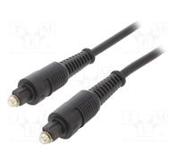 1 pcs x GEMBIRD - CC-OPT-2M - Cable, Toslink plug,both sides, 2m, black, Øcable: