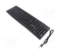 1 pcs x GEMBIRD - KB-UM-107 - Keyboard, black, USB A, wired,US layout, 1.2m