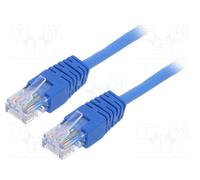 1 pcs x GEMBIRD - PP12-0.5M/B - Patch cord, U/UTP, 5e, stranded, CCA, PVC, blue,