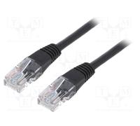 1 pcs x GEMBIRD - PP12-0.5M/BK - Patch cord, U/UTP, 5e, stranded, CCA, PVC, blac