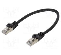1 pcs x GEMBIRD - PP6A-LSZHCU-BK-0.25M - Patch cord, S/FTP, 6a, solid, Cu, LSZH,