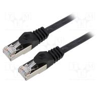 1 pcs x GEMBIRD - PP6A-LSZHCU-BK-1.5M - Patch cord, S/FTP, 6a, solid, Cu, LSZH,