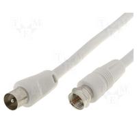 1 pcs x Goobay - 11726 - Cable, 1.5m, F plug,coaxial 9.5mm plug, shielded, twofo