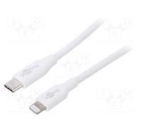 1 pcs x Goobay - 39448 - Cable, USB 2.0, Apple Lightning plug,USB C plug, 2m, wh