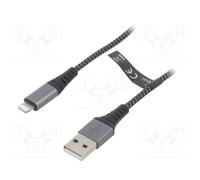 1 pcs x Goobay - 49268 - Cable, USB 2.0, Apple Lightning plug,USB A plug, 1m, 48