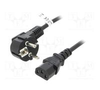 1 pcs x Goobay - 50078 - Cable, CEE 7/7 (E/F) plug angled,IEC C13 female, PVC, 2