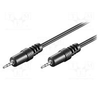 1 pcs x Goobay - 50457 - Cable, Jack 2.5mm 3pin plug,both sides, 1.5m, black