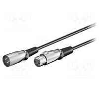 1 pcs x Goobay - 50715 - Cable, XLR male 3pin,XLR female 3pin, 6m, black