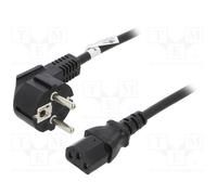1 pcs x Goobay - 51320 - Cable, CEE 7/7 (E/F) plug angled,IEC C13 female, PVC, 5