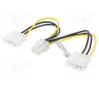 1 pcs x Goobay - 51360 - Cable: mains, Molex male x2,PCIe 6pin female, 0.15m