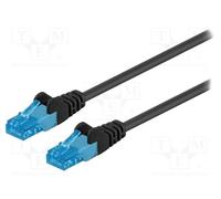 1 pcs x Goobay - 55407 - Patch cord, U/UTP, 6a, stranded, Cu, LSZH, black, 1.5m,