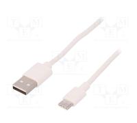 1 pcs x Goobay - 59132 - Cable, USB 2.0, USB A plug,USB C plug, 3m, white, Core: