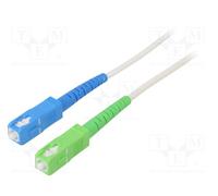 1 pcs x Goobay - 59617 - Fiber patch cord, OS2, SC/APC,SC/UPC, 0.5m, LSZH, white