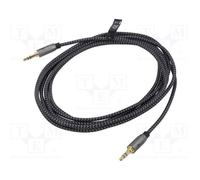 1 pcs x Goobay - 65276 - Cable, Jack 3.5mm 3pin plug,both sides, 5m, Plating: go