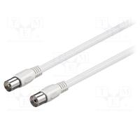 1 pcs x Goobay - 66612 - Cable, 75Ω, 1m, coaxial 9.5mm socket,coaxial 9.5mm plug