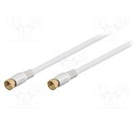 1 pcs x Goobay - 67294 - Cable, 75Ω, 7.5m, F plug,both sides, white