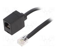 1 pcs x Goobay - 68264 - Cable: telephone, flat, RJ12 socket,RJ12 plug, 6m, blac