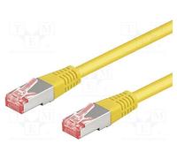 1 pcs x Goobay - 68299 - Patch cord, S/FTP, 6, stranded, Cu, LSZH, yellow, 0.5m,