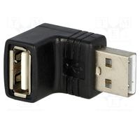 1 pcs x Goobay - 68920 - Adapter, USB 2.0, USB A socket,USB A angled plug, gold-