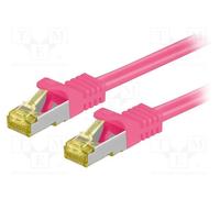 1 pcs x Goobay - 91632 - Patch cord, S/FTP, 6a, stranded, Cu, LSZH, pink, 7.5m,