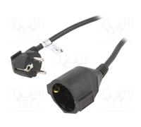 1 pcs x Goobay - 93094 - Extension lead, 3x1.5mm2, Sockets: 1, PVC, black, 5m, 1