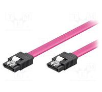 1 pcs x Goobay - 93115 - Cable: SATA, SATA L-Type plug,both sides, 0.5m, pink