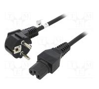 1 pcs x Goobay - 93277 - Cable, CEE 7/7 (E/F) plug angled,IEC C15 female, PVC, 2