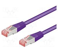Goobay 94155 CAT 6a Patch Cable, S/FTP (PiMF), Violet, 0.25 m Length