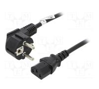 1 pcs x Goobay - 95142 - Cable, CEE 7/7 (E/F) plug angled,IEC C13 female, PVC, 3