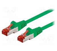 1 pcs x Goobay - 95454 - Patch cord, S/FTP, 6, stranded, CCA, PVC, green, 0.25m,