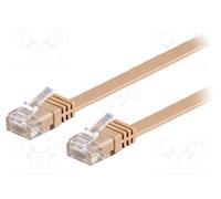 1 pcs x Goobay - 95880 - Patch cord, U/UTP, 6, stranded, Cu, PVC, light brown, 1