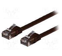1 pcs x Goobay - 95889 - Patch cord, U/UTP, 6, stranded, Cu, PVC, dark brown, 0.