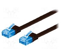 1 pcs x Goobay - 96326 - Patch cord, U/UTP, 6a, stranded, Cu, PVC, dark brown, 2