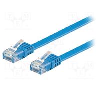 1 pcs x Goobay - 96395 - Patch cord, U/UTP, 6, stranded, Cu, PVC, blue, 0.5m, 32