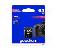 1 pcs x GOODRAM - S1A0-0640R12 - Memory card, SDXC, R: 100MB/s, W: 10MB/s, Class
