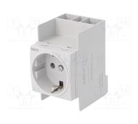 1 pcs x HAGER - SN016 - F-type socket (Schuko), 230VAC, 16A, for DIN rail mounti