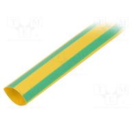 1 pcs x HELLERMANNTYTON - 319-01207 - Heat shrink sleeve, 3: 1, 12mm, L: 1m, yel
