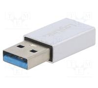 LogiLink AU0056 - USB 3.2 Gen1 Type-C Adapter, USB-A (Male) to USB-C (Female), Silver