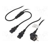 1 pcs x LOGILINK - CP101 - Cable, CEE 7/7 (E/F) plug,IEC C13 female x2, 1.5m, bl