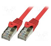 1 pcs x LOGILINK - CP1014S - Patch cord, F/UTP, 5e, stranded, CCA, PVC, red, 0.2