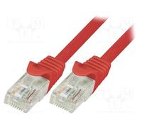 1 pcs x LOGILINK - CP1054U - Patch cord, U/UTP, 5e, stranded, CCA, PVC, red, 2m,
