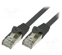 1 pcs x LOGILINK - CP1093S - Patch cord, F/UTP, 5e, stranded, CCA, PVC, black, 1