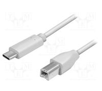 1 pcs x LOGILINK - CU0161 - Cable, USB 2.0, USB B plug,USB C plug, 2m, grey