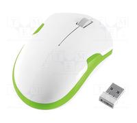 1 pcs x LOGILINK - ID0133 - Optical mouse, white,green, USB, wireless, 6÷10m, No