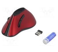 1 pcs x LOGILINK - ID0159 - Optical mouse, red, USB, wireless, No.of butt: 5