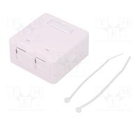 1 pcs x LOGILINK - NK4032 - Socket, case RJ45, Keystone,unshielded, white, surfa