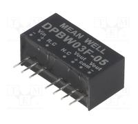 1 pcs x MEAN WELL - DPBW03F-05 - Converter: DC/DC, 3W, Uin: 9÷36V, Uout: 5VDC, U