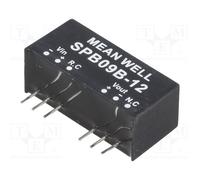 1 pcs x MEAN WELL - SPB09B-12 - Converter: DC/DC, 9W, Uin: 18÷36V, Uout: 12VDC,