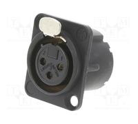 1 pcs x NEUTRIK - NC3FD-LX-BAG - Socket, XLR, female, PIN: 3, straight, with pus