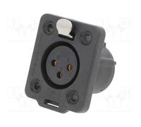 1 pcs x NEUTRIK - NC3FDX-TOP - Socket, XLR, female, PIN: 3, straight, with push